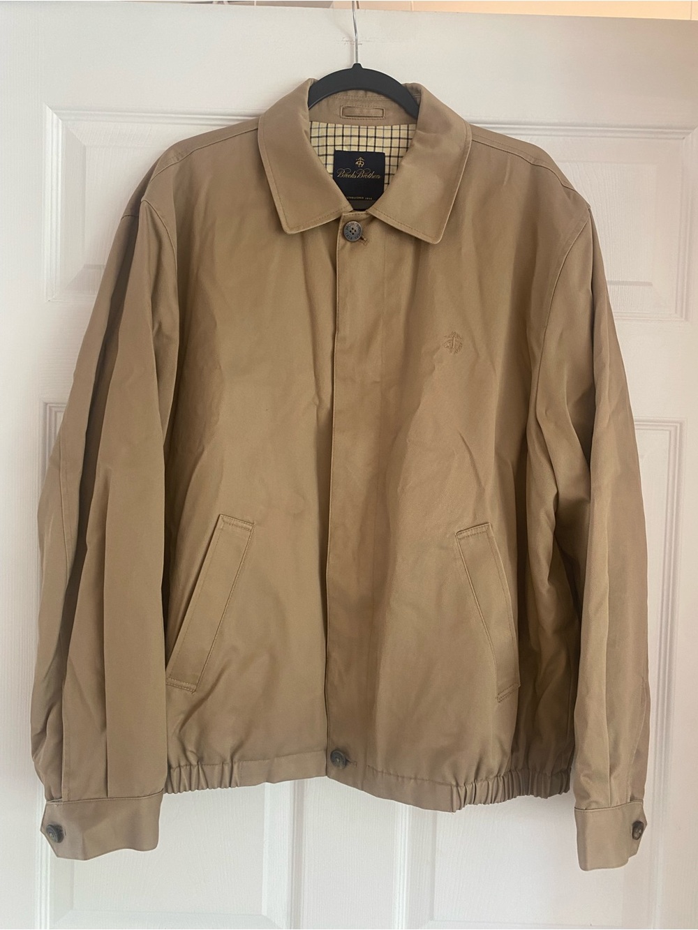 Brooks Brothers Men's Khaki Tan Windbreaker Jacket